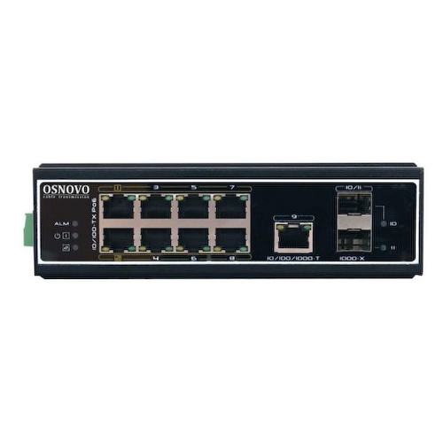 OSNOVO <SW-60812/I> Неуправляемый коммутатор (1 x 1 Гбит/с + 8 x 100 Мбит/с, 2 x SFP)