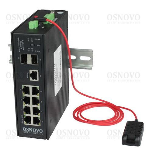 OSNOVO <SW-70802/ILS> Управляемый коммутатор (8 x 1 Гбит/с, 2 x SFP)