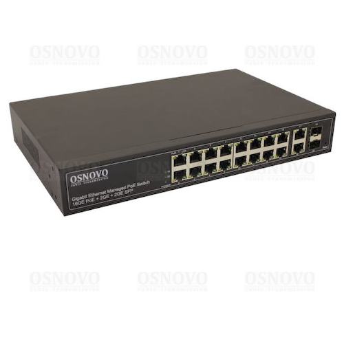 OSNOVO <SW-8182/L(300W)> Управляемый коммутатор (2 x 1 Гбит/с + 16 x 100 Мбит/с, 2 x SFP)