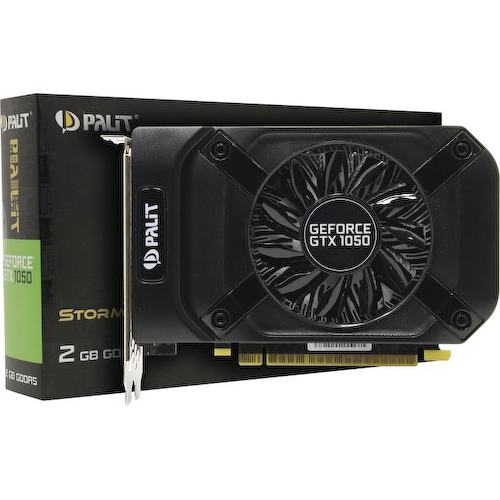 Игровая видеокарта Palit StormX GTX1050 STORMX 2048M GDDR5 128bit GeForce<sup>®</sup> GTX 1050 2 Гб GDDR5