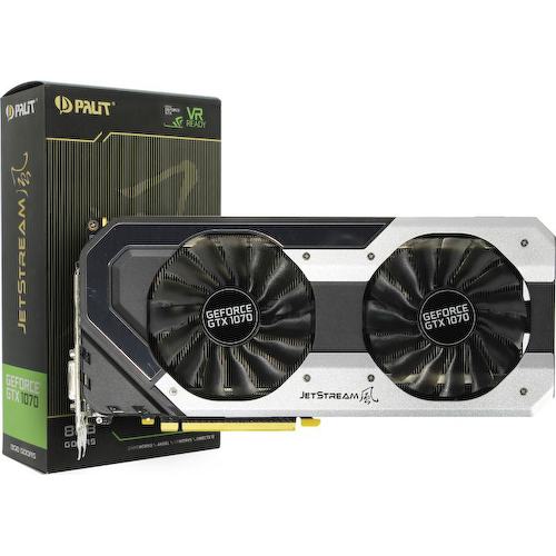 Игровая видеокарта Palit JetStream GTX1070 JETSTREAM 8G GDDR5 256bit GeForce<sup>®</sup> GTX 1070 8 Гб GDDR5