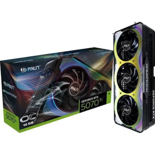 Palit GameRock NE7507TH19T2-GB2030G GeForce<sup>®</sup> RTX 5070 Ti OC 16 Гб GDDR7