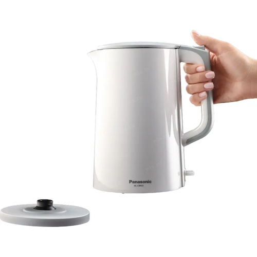 Чайник электрический Panasonic NC-CWK50 1.7л. 1500Вт белый корпус: нерж.сталь/пластик