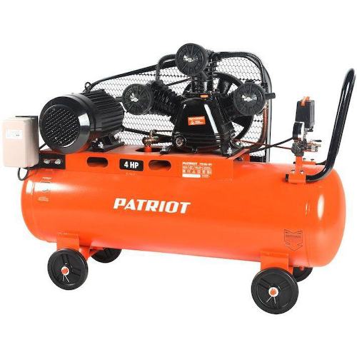 525306330 Компрессор поршневой Patriot PTR 100-670 масляный 670л/мин 100л 3000Вт оранжевый