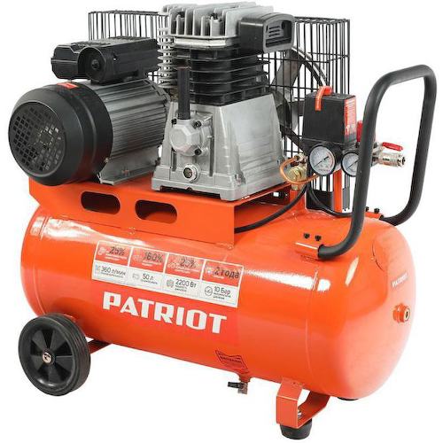 525301960 Компрессор поршневой Patriot PTR 50-360I масляный 360л/мин 50л 2200Вт оранжевый