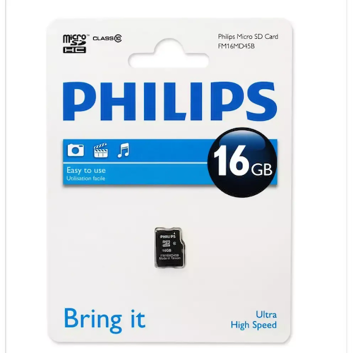 FM16MD45B/97 Флеш карта microSD 16GB PHILIPS microSDHC Class 10
