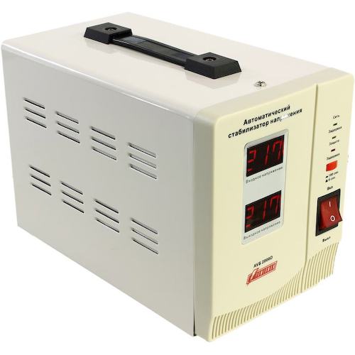 Стабилизатор напряжения 2000 ВА PowerMan AVS 2000 D 2 розетки евростандарт с заземлением