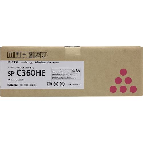 Картридж цветной (или контейнер с цветными чернилами) Ricoh SP C360HE (пурпурный экономичный), 1 шт.