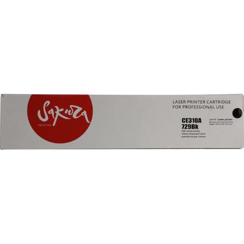 Картридж черный (или контейнер с черными чернилами) SAKURA CE310A/729Bk