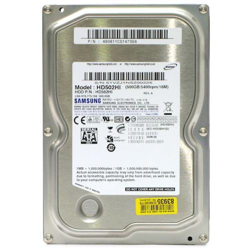 Жесткий диск 3.5" Samsung EcoGreen F2 500 Гб EcoGreen F2 HD502HI 500 Гб SATA-II