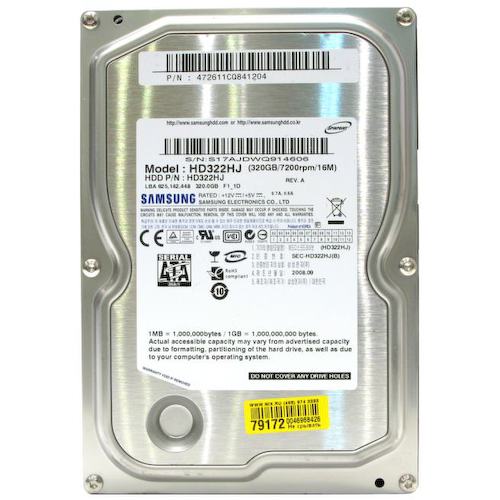 Жесткий диск 3.5" Samsung SpinPoint F1 320 Гб Spinpoint F1 HD322HJ 320 Гб SATA-II