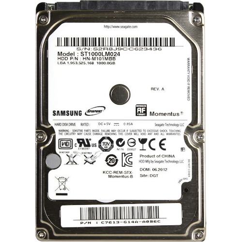 Жесткий диск 2.5" Samsung Momentus 5400 1 Тб ST1000LM024 SATA-II