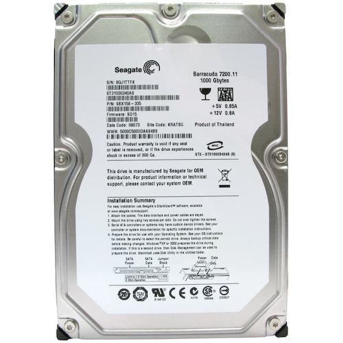 Жесткий диск 3.5" Seagate 1 Тб Barracuda Upgrade Kit 1 Тб SATA-II