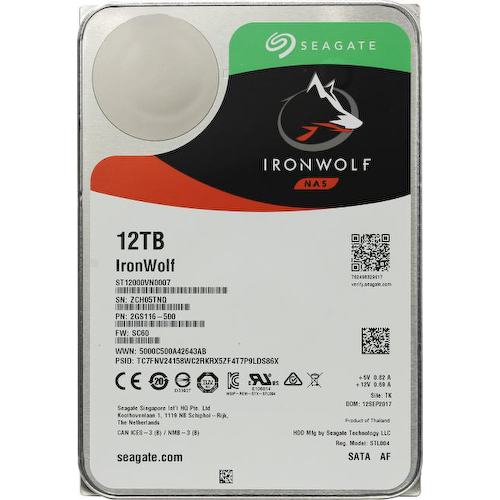 Жесткий диск 3.5" Seagate IronWolf 12 Тб ST12000VN0007 SATA 6Gb/s (SATA-III)
