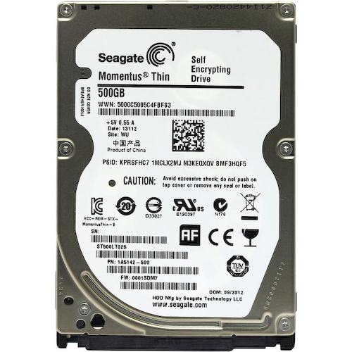 Жесткий диск 2.5" Seagate Momentus Thin 500 Гб ST500LT025 500 Гб SATA 6Gb/s (SATA-III)