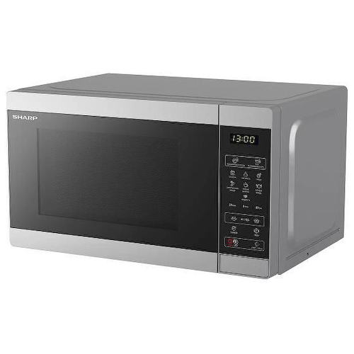 Sharp R2800RSL Микроволновая печь 20 л, 800 Вт, гриль, эмаль,серебристый, 440x258x324мм