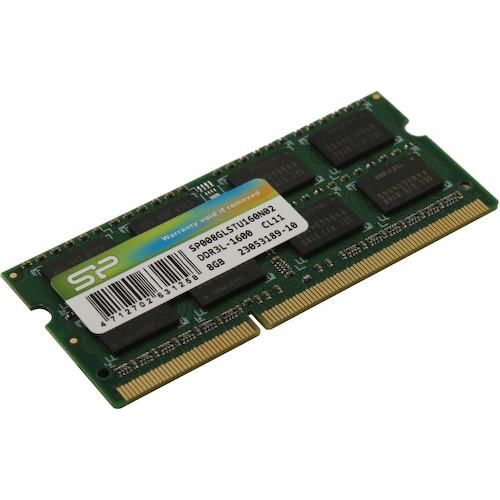Модуль памяти Silicon Power <SP008GLSTU160N02> SO-DIMM DDR3 1x 8 Гб <PC3-12800>