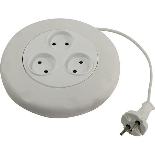 Удлинитель 2.2 кВт SmartBuy SBE-10-3-03-W, 3 розетки без заземляющих контактов 3 метра Белый