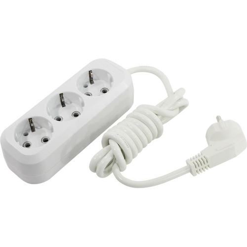 Удлинитель 3.5 кВт SmartBuy SBE-16-3-02-Z 3 розетки евростандарт с заземлением 2 метра Белый