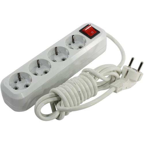 Удлинитель 3.5 кВт SmartBuy SBE-16-4-03-ZS 4 розетки евростандарт с заземлением 3 метра Белый