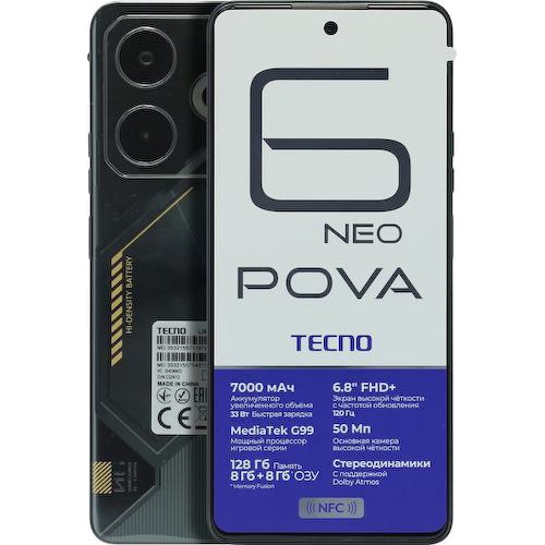 TECNO POVA 6 Neo LI6 8/128Gb Speed Black