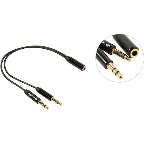 Переходник 2 x Jack 3.5-M -> 4-pin Jack 3.5-F Telecom TAV205M-0.2M 0.2 м.