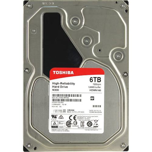 Жесткий диск 3.5" Toshiba NAS N300 6 Тб HDWN160EZSTA SATA 6Gb/s (SATA-III)