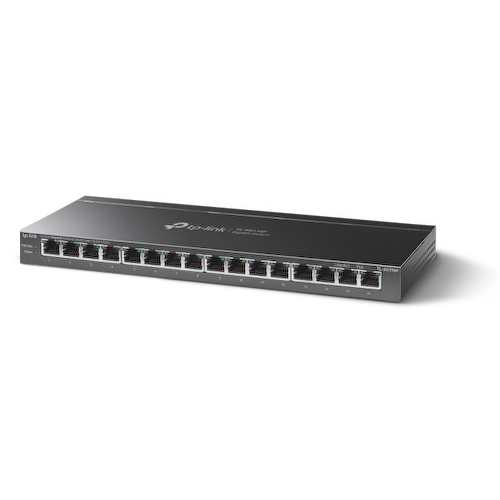 TP-LINK <TL-SG116P> Неуправляемый коммутатор (16 x 1 Гбит/с, 16 портов IEEE 802.3at (PoE+))