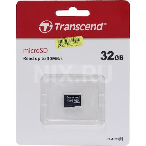 Карта памяти Transcend Premium 200X TS32GUSDC10 microSDHC Class 10 32 ГБ