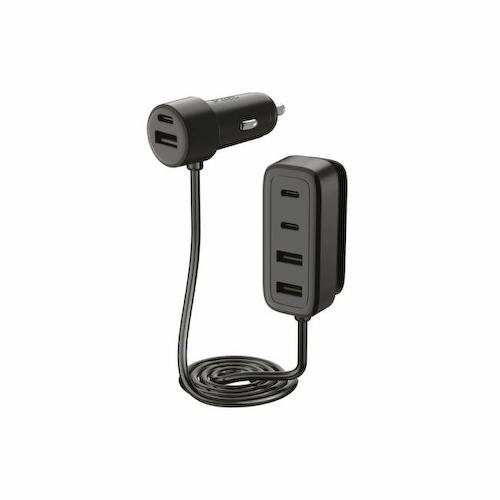 Зарядка USB-устройств от "прикуривателя" автомобиля TTEC SmartCharger 6in1 PD 90W Car Fast Charger 3 USB-C + 3 USB-A