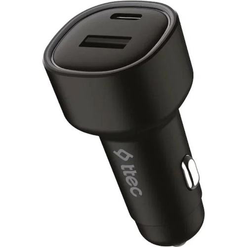 Зарядка USB-устройств от "прикуривателя" автомобиля TTEC SmartCharger Duo PD 83W Car Fast Charger USB-C + USB-A