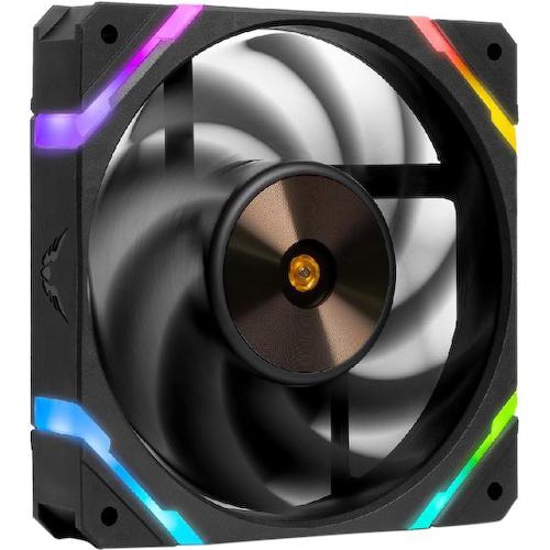 Вентилятор Valkyrie X12 ARGB Black / 120mm, ARGB 5V 3pin, PWM 12V 4pin, 800-2150RPM, 80CFM, 29dBA / HW X12E