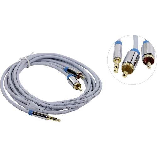 Кабель-переходник Jack 3.5 -> 2xRCA Vention P550AC200-S 2 м.