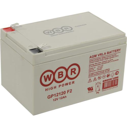 Аккумулятор для ИБП (батарея для UPS) WBR GP12120 F2 12В 12 Ач