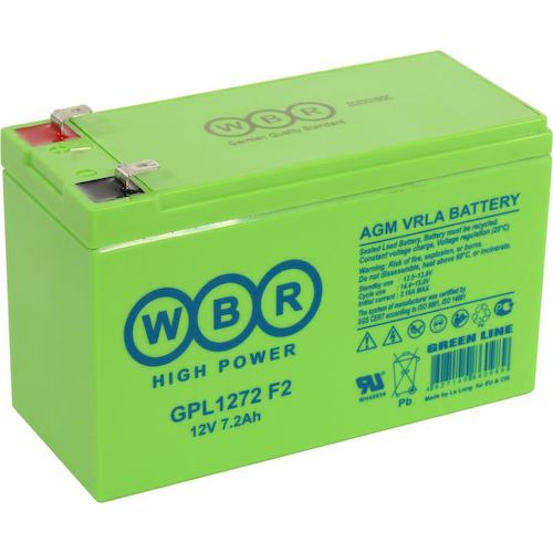 Аккумулятор для ИБП (батарея для UPS) WBR GPL1272 F2 12В 7.2 Ач