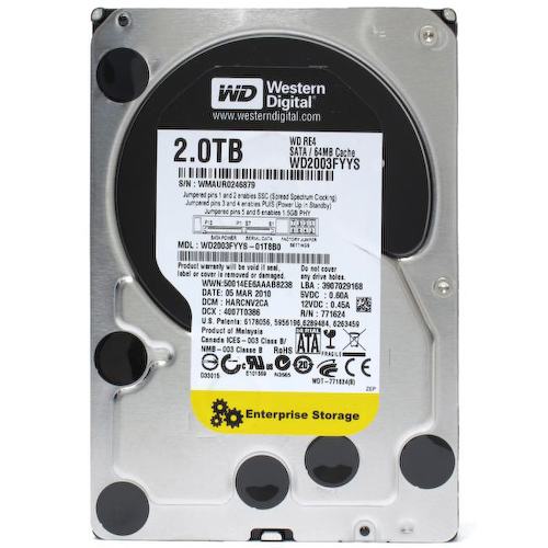 Жесткий диск 3.5" Western Digital RE4 2 Тб WD2003FYYS 2 Тб SATA-II