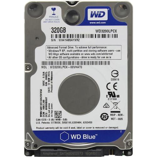 Жесткий диск 2.5" Western Digital Blue 320 Гб WD3200LPCX SATA 6Gb/s (SATA-III)
