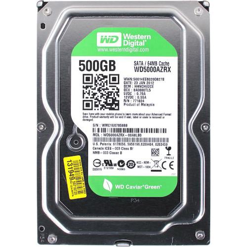 Жесткий диск 3.5" Western Digital Caviar Green 500 Гб WD5000AZRX 500 Гб SATA 6Gb/s (SATA-III)