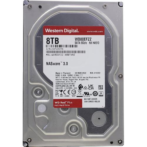 Жесткий диск 3.5" Western Digital Red Plus 8 Тб WD80EFZZ.CN SATA 6Gb/s (SATA-III)