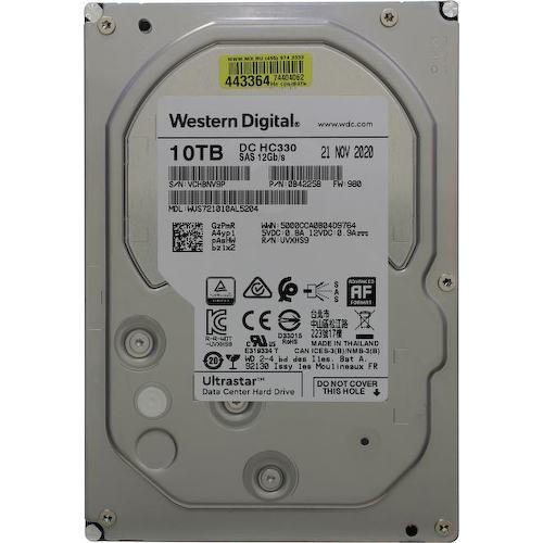 Жесткий диск 3.5" Western Digital Ultrastar DC HC330 10 Тб WUS721010AL5204 SAS 12Gb/s