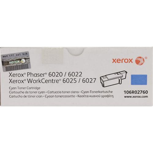 Картридж цветной (или контейнер с цветными чернилами) Xerox 106R02760 (голубой)
