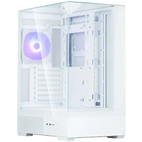 ZALMAN P40 Prism, ATX, WHITE, WINDOW, 2x3.5", 3x2.5", 1xUSB TYPE-C, 2xUSB3.0, REAR 1x120mm ARGB