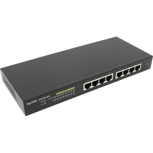 ZYXEL <GS1900-8HP> Управляемый коммутатор (8 x 1 Гбит/с + 8 x 100 Мбит/с, 8 портов IEEE 802.3at (PoE+))